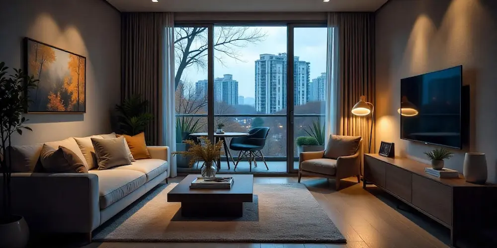 Salon rénové avec des solutions FYTECH pour l’efficacité énergétique et la modernisation technique de l’habitat